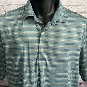 GREG NORMAN mens size large Playdry golf polo